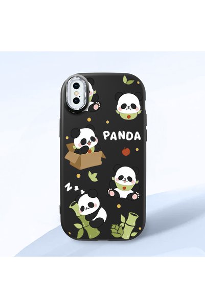Hontinga iPhone XS Max Compatible Case Camera Protector Black Silicone Couple...