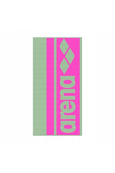 ARENA Prosop Jacquard cu logo verde deschis/roz shocking 180 x 90 cm
