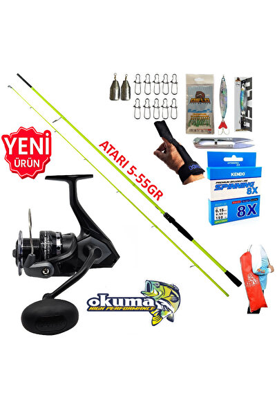 Okuma Wave Power 4000 270cm 5-55gr Karbon High Tech Spin Olta Takımı Seti