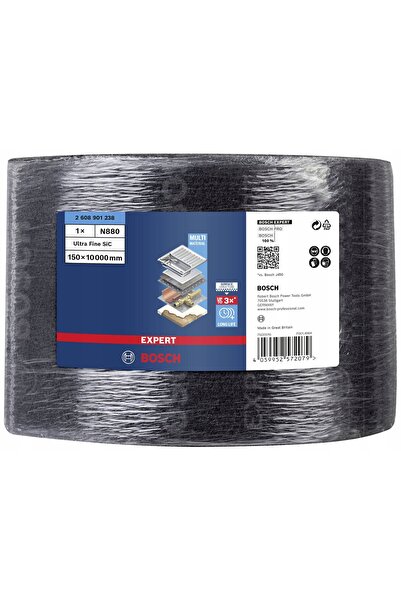 Bosch Rolă de țesătură abrazivă nețesută, granulație fină, 150mm x 10m