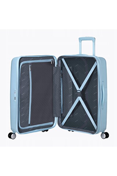 American Tourister Valiză moale medie din poliester, tip soundbox, 81 l
