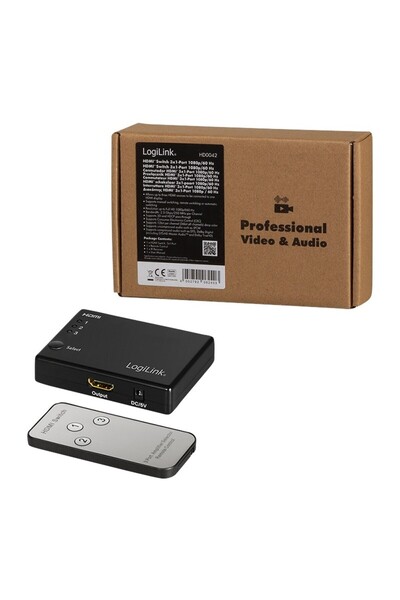 NO BRAND Splitter HDMI 3x1 Telecomandă CEC Comutator LogiLink Full HD 1080p/6...