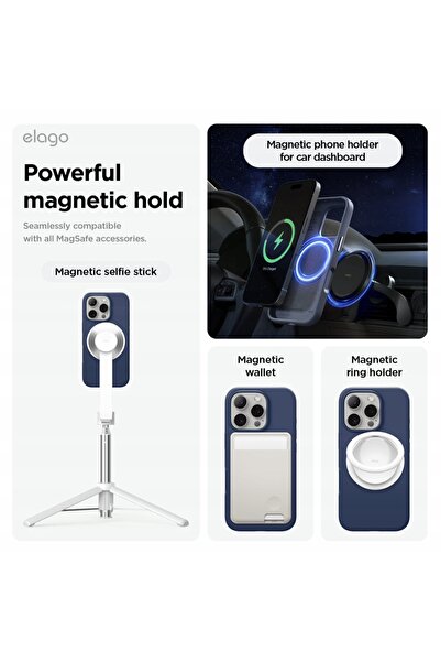 NO BRAND Husă pentru iPhone 16 Pro Max Elago din silicon cu MagSafe Jean Indigo