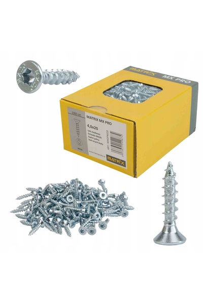 Matrix Șuruburi pentru lemn cu cap înecat MX20 4,0x20 mm MX PRO - MXGP4020