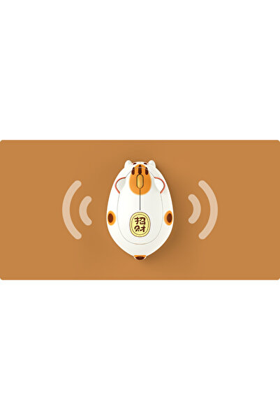 NO BRAND Mouse wireless Akko Fortune Cat 2.4GHz - Pisică chinezească drăguță