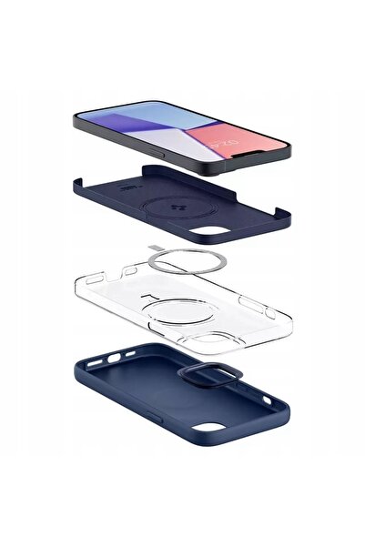 Spigen Husă din silicon Fit pentru MagSafe pentru iPhone 14 Plus, culoare alb...