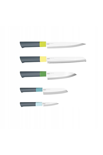 Joseph Joseph Set de 5 cuțite în bloc Duo Santoku pentru pâine și fructe