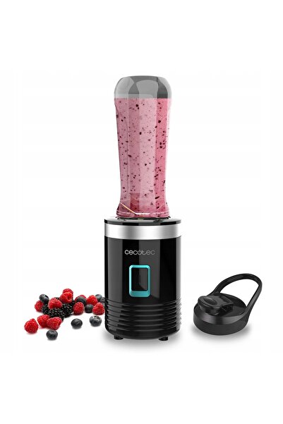 CECOTEC Blender portabil Power Titanium 350 600ml Lame din titan Negru