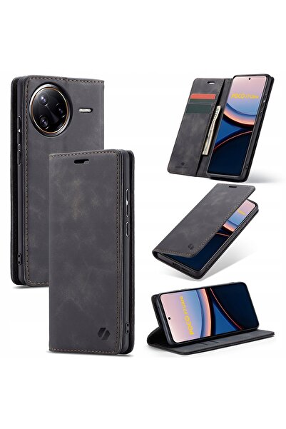 NO BRAND Husă tip carte pentru Poco F7 Ultra, Spacecase Portofel, Moale, Piele