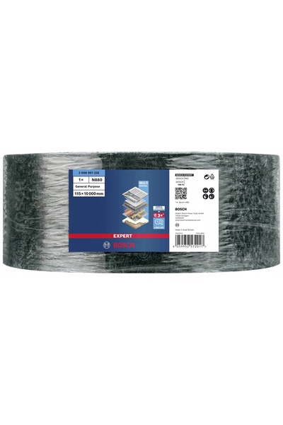Bosch Rolă de pânză abrazivă fină din fibre 115 mm x 10 m