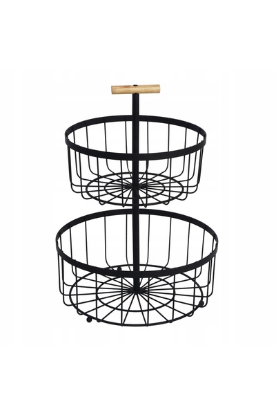 Tadar Coș pentru fructe și legume, multietajat, cu 2 niveluri, LOFT, 38 x 29,...
