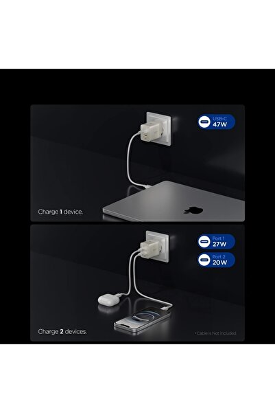 NO BRAND Încărcător de perete SPIGEN Essential EE472EU 47W Titanium USB-C