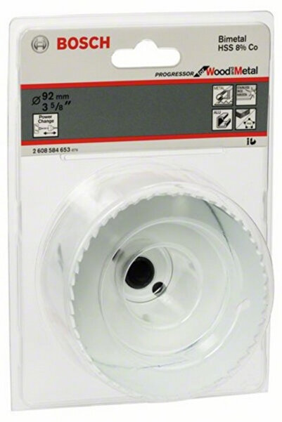 Bosch otwornica progressor metal lemn PCV 92 mm