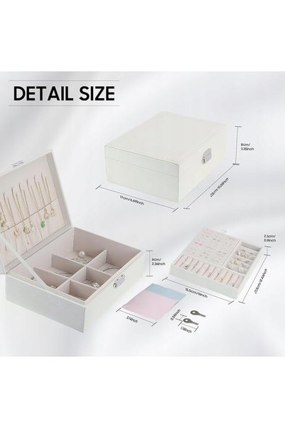 NO BRAND Cutie de bijuterii, Cutie de depozitare, Organizator de accesorii, C...