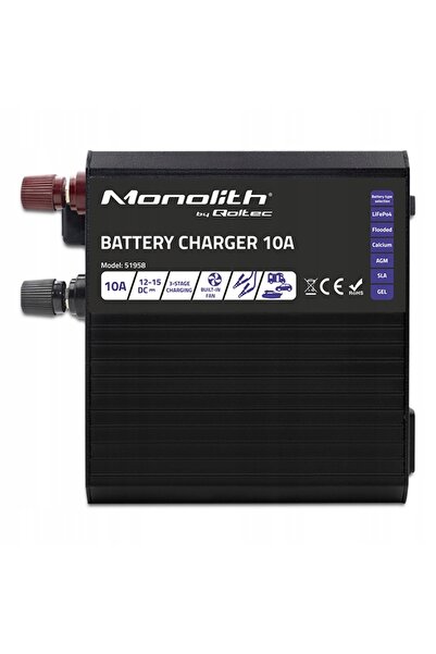 Qoltec Încărcător inteligent pentru baterii LiFePO4 AGM GEL 10A 12V