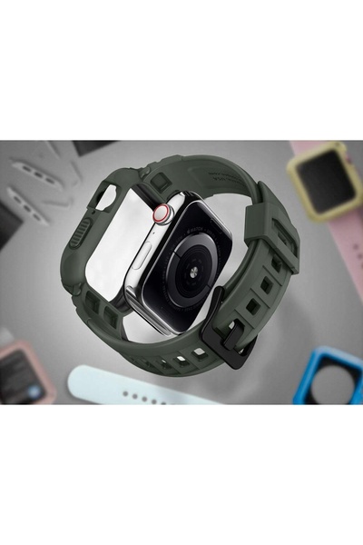 Spigen Carcasă + curea pentru Apple Watch 9/8/7 45 SE/6/5/4 44mm carcasă cu c...