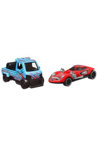 HOT WHEELS Mașinuțe cu arc, set de 2, Mighty K și Twin Mill