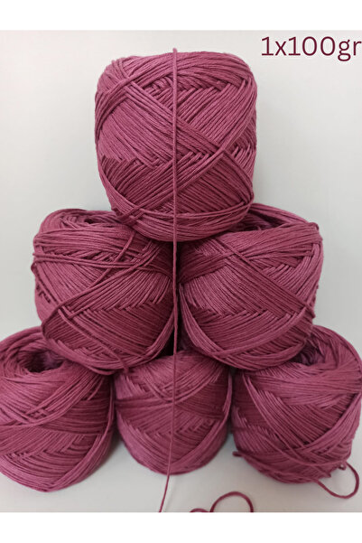 İPEK YÜN İPLİK DÜNYASI Bambu Koton Örgü İpi (Mürdüm Pembe) 100gr