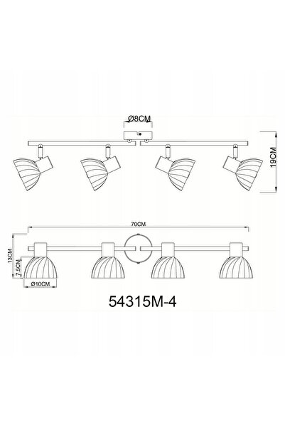 NO BRAND ZACHERY 54315M-4 Lampă reflector Globo Spot