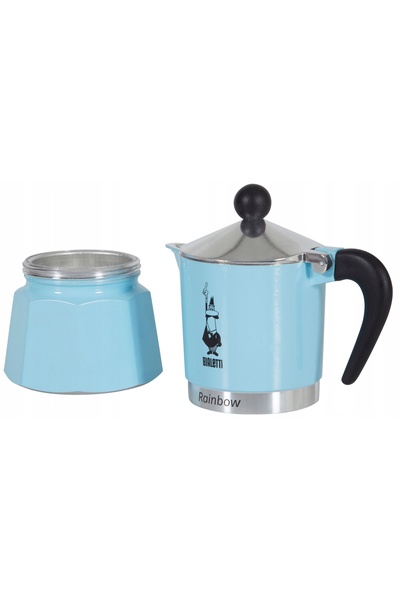 Bialetti Kawiarka Rainbow 3 TZ Albastru deschis 150 ml