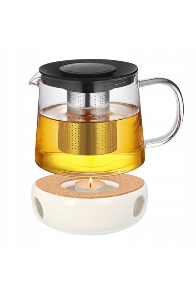 hoga DZBANEK Infuzor de ceai din sticlă 1.5L pentru ceai și plante aromatice,...