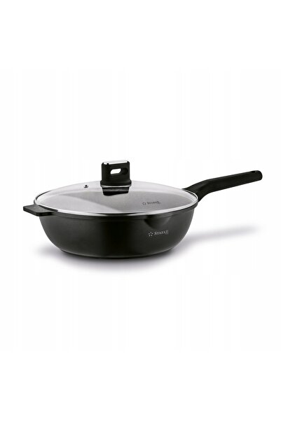 NO BRAND TIGAIE WOK pentru plite cu inducție, cu capac mare, antiaderentă, St...