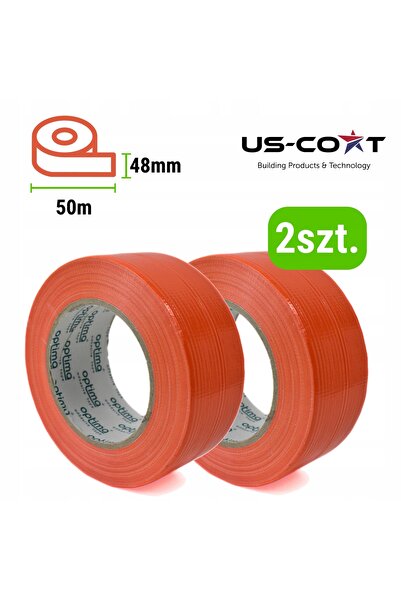 NO BRAND Bandă de tencuitor portocalie 48 mm x 50 m, pentru vopsire UV și con...