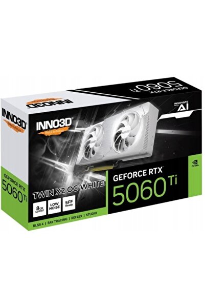 INNO3D Placă video GeForce RTX 5060 Ti Twin X2 OC Albă 8GB DLSS 4