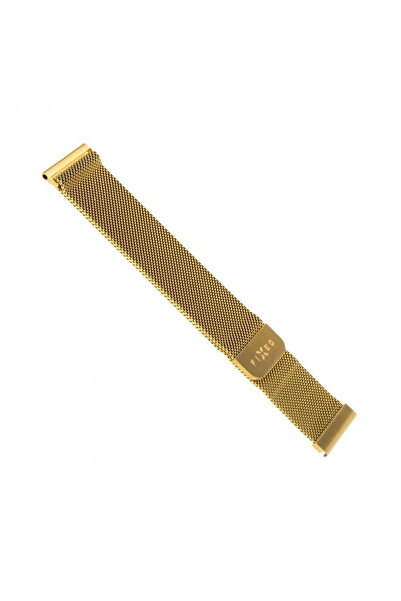 NO BRAND Curea tip plasă FIXED pentru Smartwatch (20mm) lată, aurie