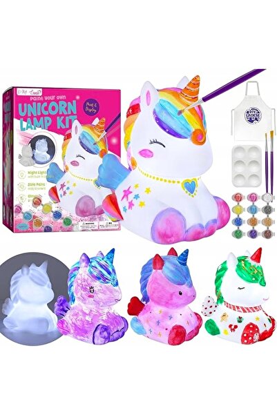 NO BRAND Lampă de veghe 3D Unicorn, Kit de pictură DIY, Cadou pentru fete