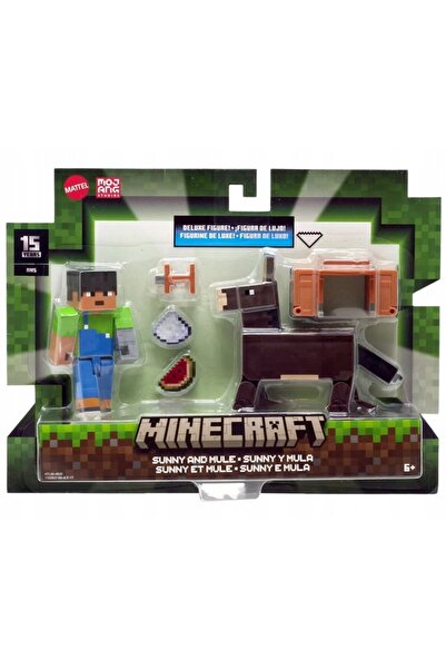 mattel Figurină MINECRAFT SUNNY pixel, măgar și accesorii HTL90