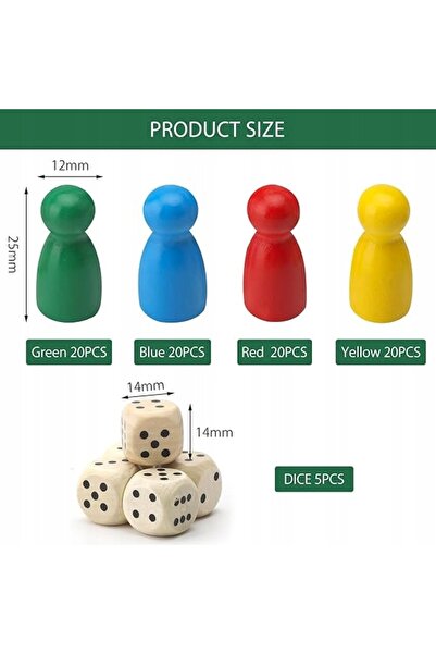 NO BRAND 80 FIGURI DE JOC DIN LEMN 5 CUBURI SET PROFESIONAL