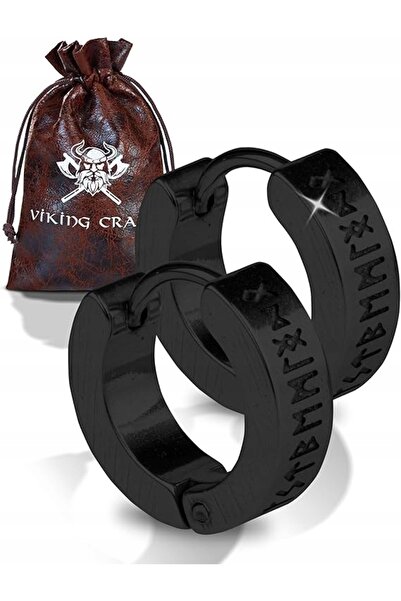 NO BRAND Cercei vikingi pentru bărbați, din oțel inoxidabil, cu rune - Cadou ...