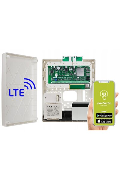 SATEL ALARMĂ PENTRU CASĂ PERFECTA 32 LTE CLIP/SMS CULOȚE GRĂMADĂ 7Ah APlicație