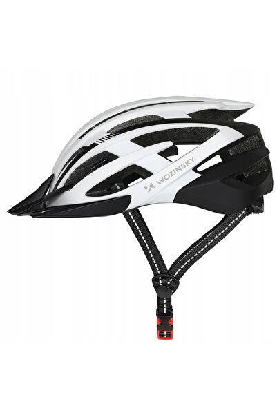 WOZINSKY Cască de ciclism MTB cu ventilație, ușoară, reglabilă, lumină LED US...