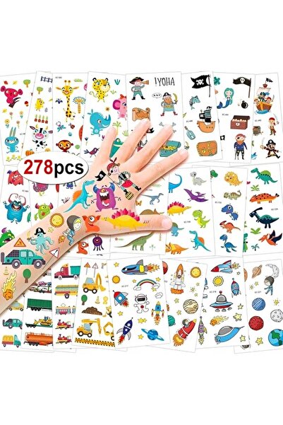 NO BRAND TATUAJE PENTRU COPII 278 BUCĂȚI TATUAJE IMPERMEABILE CU PIRAȚI, MONS...