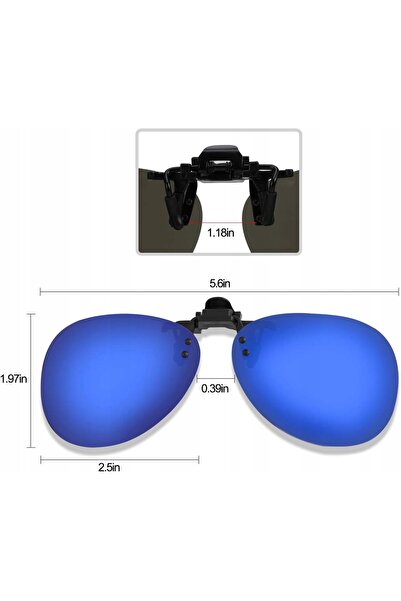 NO BRAND Lentile polarizante cu clips, anti-reflex, unisex, 2 bucăți, lentile...