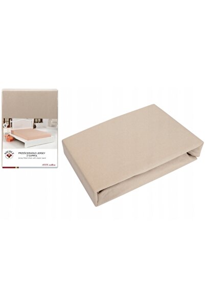 NO BRAND Cearșaf de pat din jerseu cu elastic alb 160x200 cm