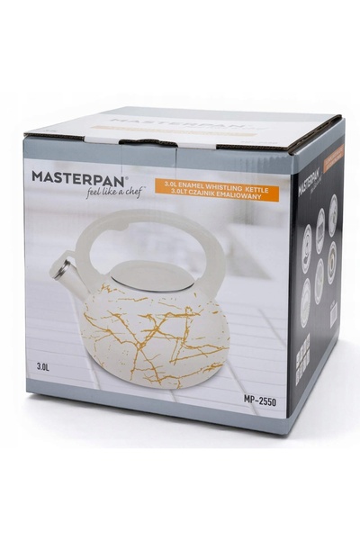 NO BRAND Ceainic retro emailat de 3L cu fluier pentru inducție și gaz MASTERPAN