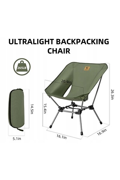 NO BRAND Scaun turistic ușor pentru camping și pescuit, până la 120 kg, QUNAT...