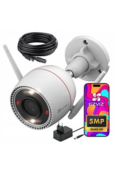 EZVIZ Cameră WiFi H3c 5MPx 3K color complet Detecție mișcare + Cablu 5m