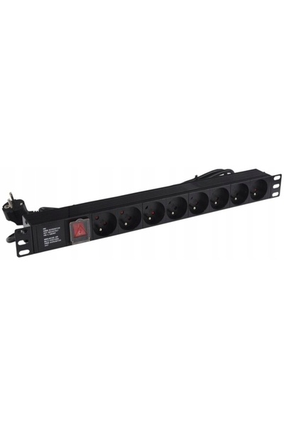 NO BRAND Prelungitor pentru rack, montabil în dulapuri rack, RACK 19 ", 8 pri...