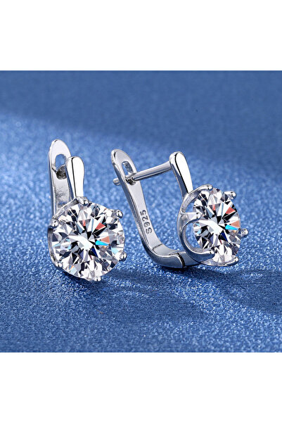 Choice1 silver color 925 Sterling Silver Shining Purple Crystal Earrings for ...