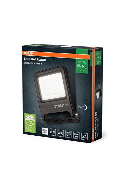 NO BRAND Osram Proiector LED 50W IP65 Gri Flood Alb Rece PCR Endura