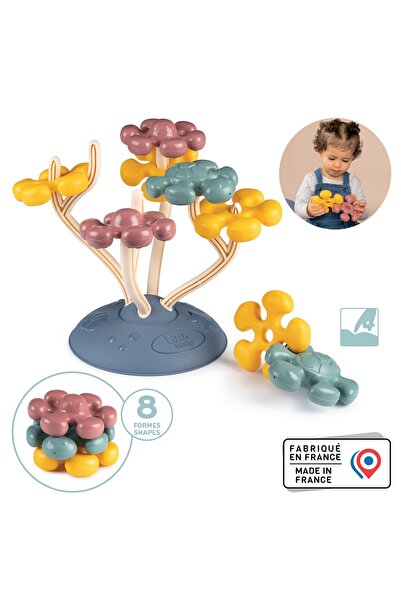 Smoby Jucărie senzorială educativă din lemn, tip coral, 8 elemente, 12 luni