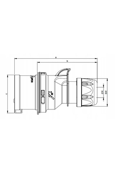 NO BRAND Fișă de alimentare, 017-6V 16A 7 pini, producător PCE