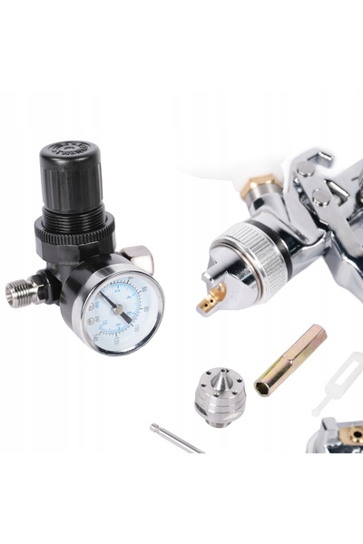 AUARİTA KIT DE VOPSIT CU PULVERIZARE, PISTOL DE VOPSIT PNEUMATIC HVLP 1.3 1.7 mm