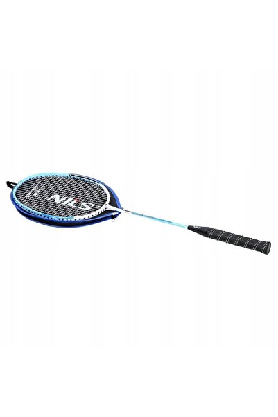 Nilsport Set de 2 rachete în husă + 3 volane din pene pentru jocul de badmint...