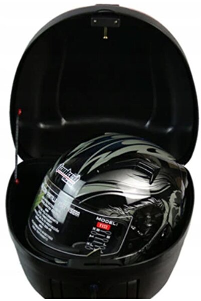 NO BRAND Cufăr central pentru motocicletă, scuter, ATV, 28L, negru, placă Mor...