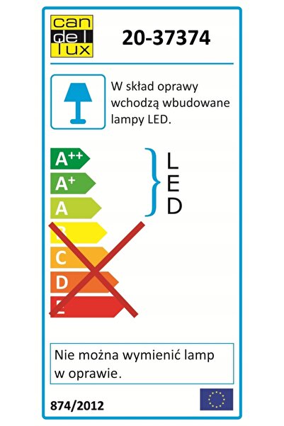 NO BRAND Aplică de perete Candellux argintie cu sursă de lumină LED integrată...